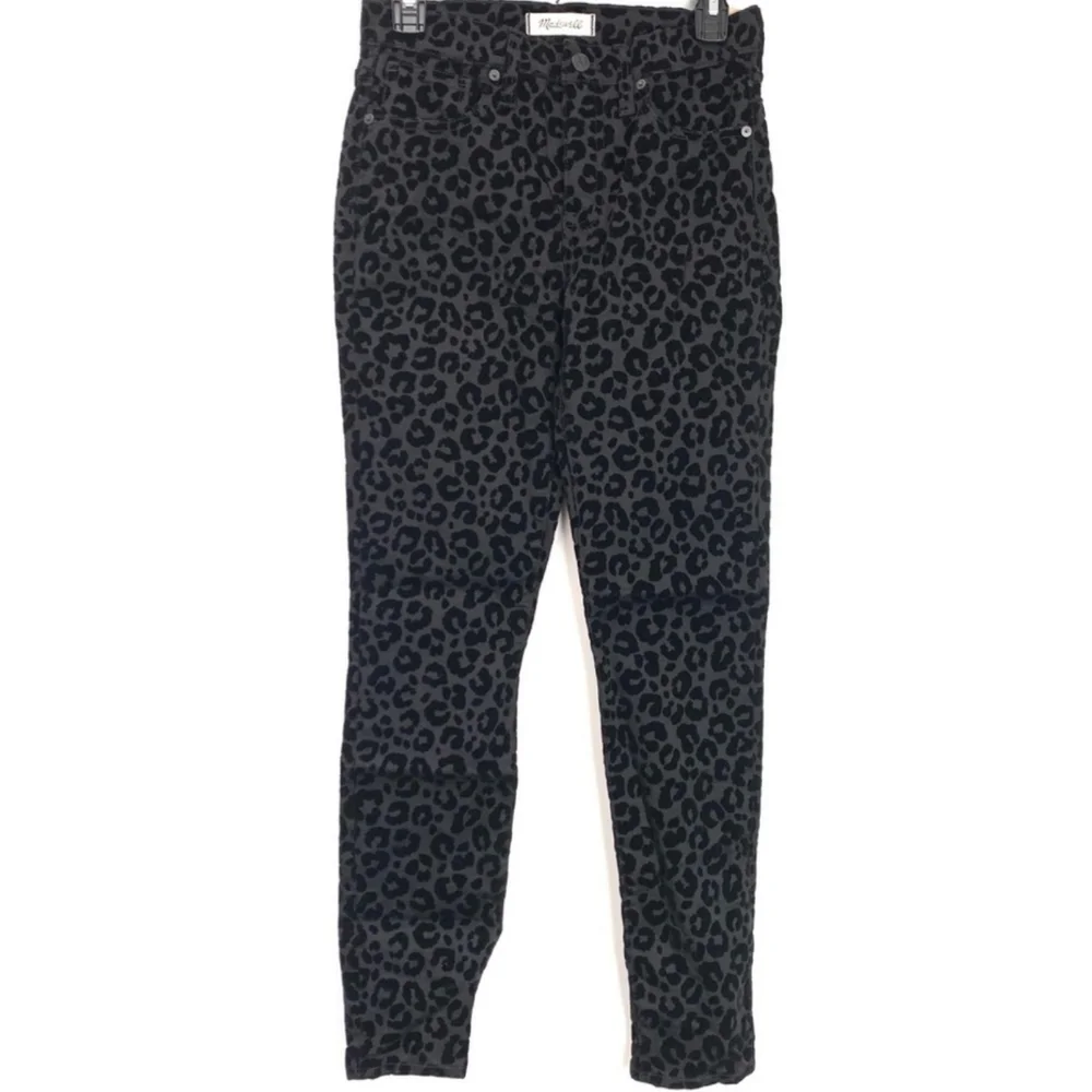 NWT MADEWELL 9" Mid Rise Black Leopard Skinny Jean - Picture 8 of 16